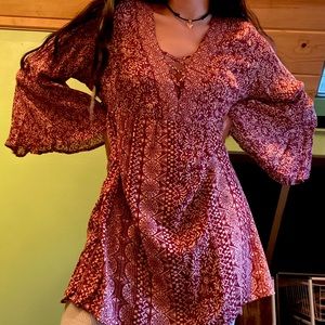 Beautiful bell sleeve tunic dress